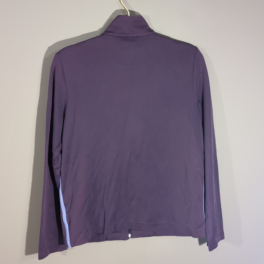 Lands' End Purple Full Zip Athletic Jacket - Picture 6 of 9